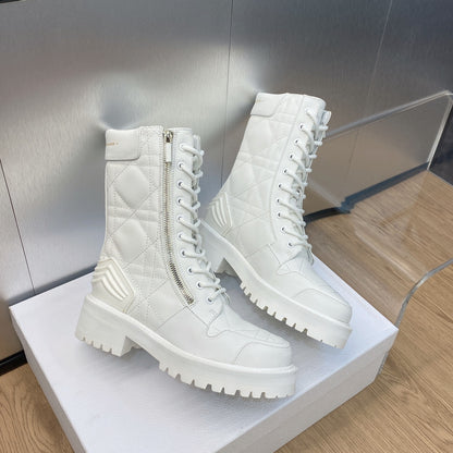 DIOR D LEADER ANKLE BOOT WHITE KDI733CQC S03W