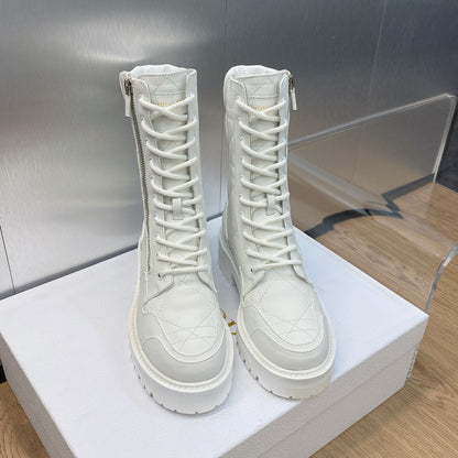 DIOR D LEADER ANKLE BOOT WHITE KDI733CQC S03W
