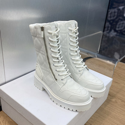 DIOR D LEADER ANKLE BOOT WHITE KDI733CQC S03W
