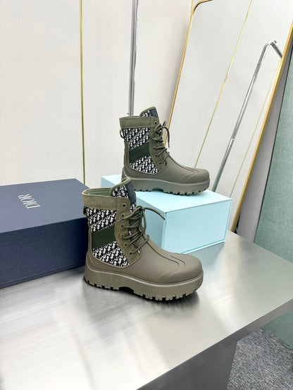 DIOR GARDEN LACE UP BOOT GREEN