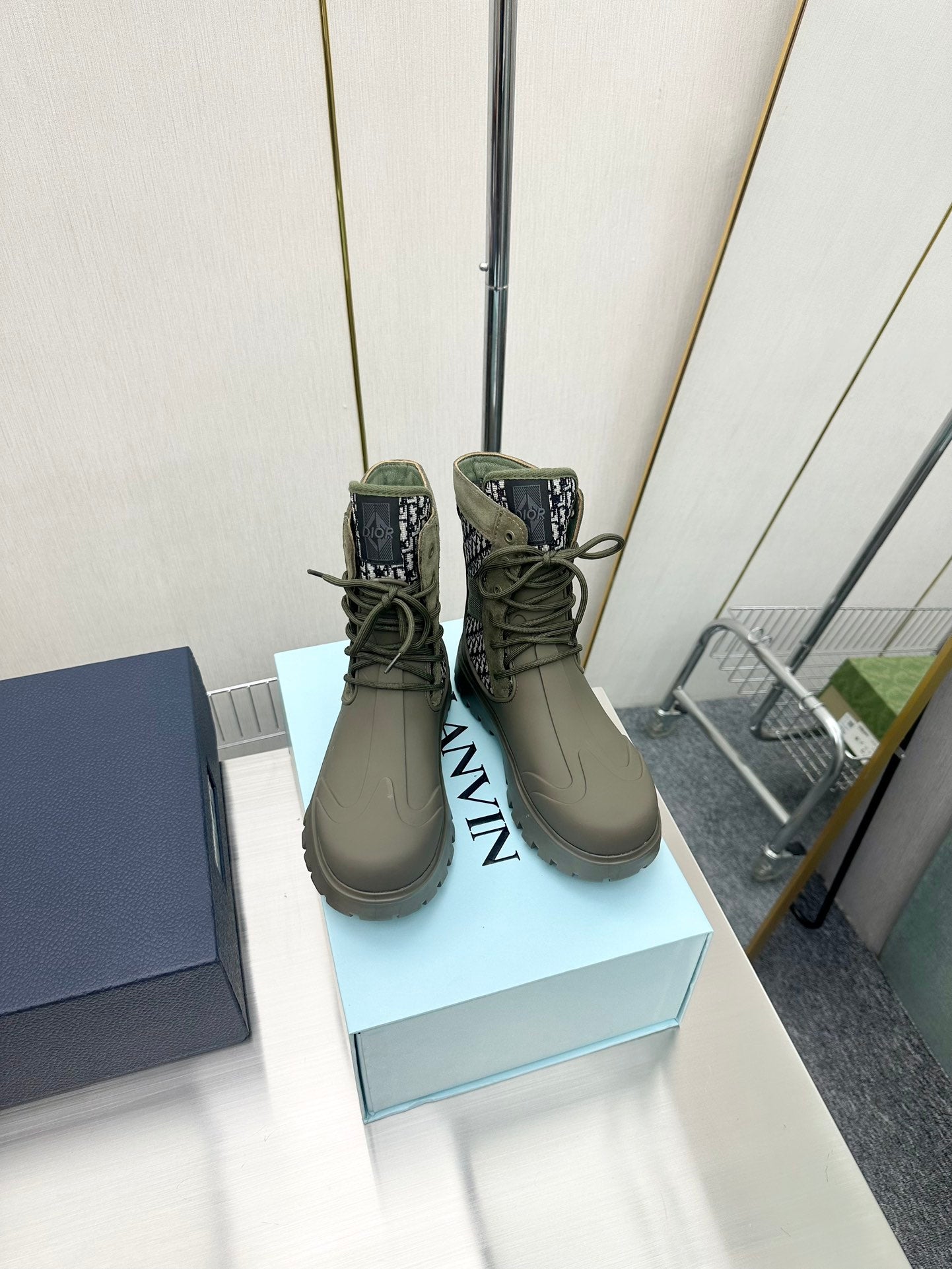 DIOR GARDEN LACE UP BOOT GREEN
