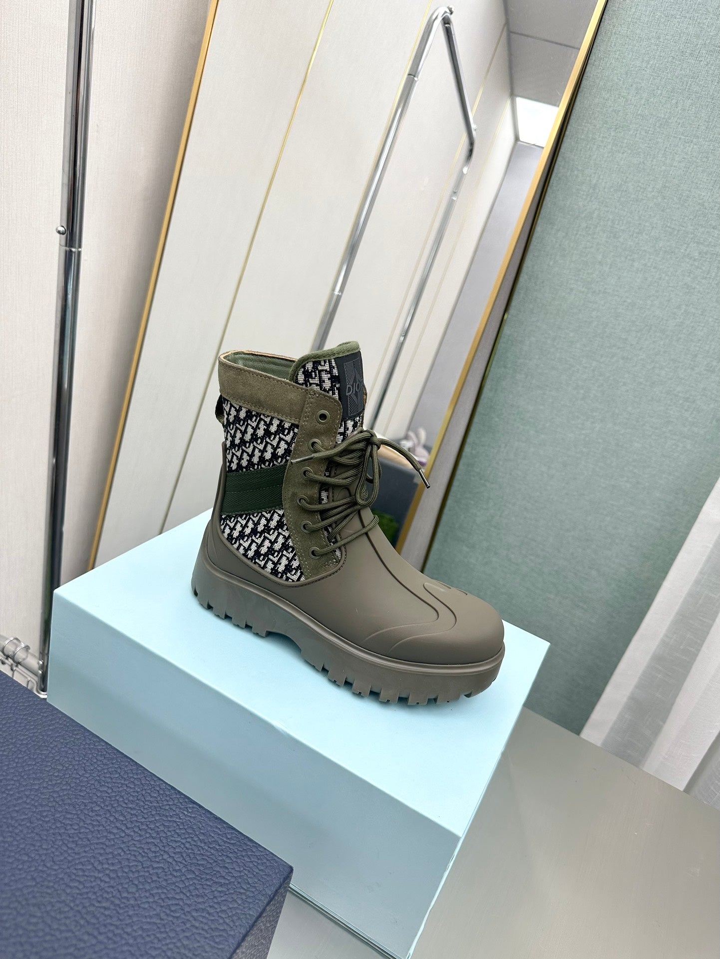 DIOR GARDEN LACE UP BOOT GREEN