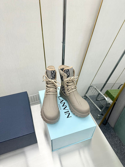 DIOR GARDEN LACE UP BOOT BEIGE 3BO315ZYH H164