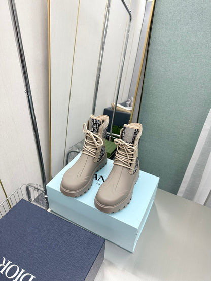 DIOR GARDEN LACE UP BOOT BEIGE 3BO315ZYH H164