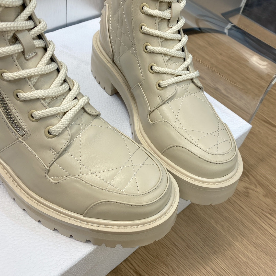 DIOR D LEADER ANKLE BOOT BEIGE